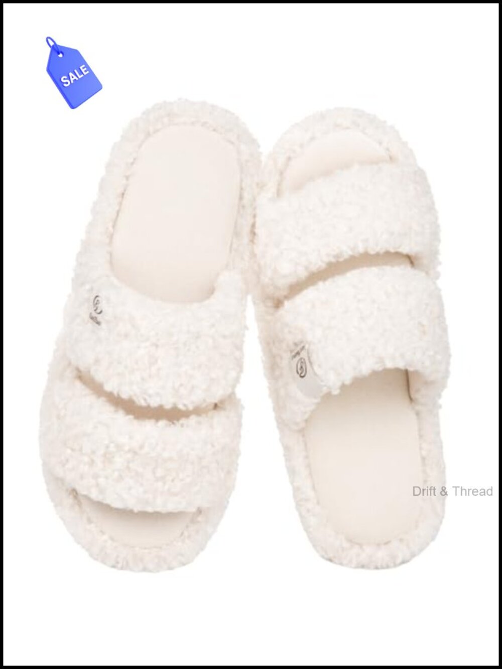 Open Toe Fuzzy Memory Foam Slippers